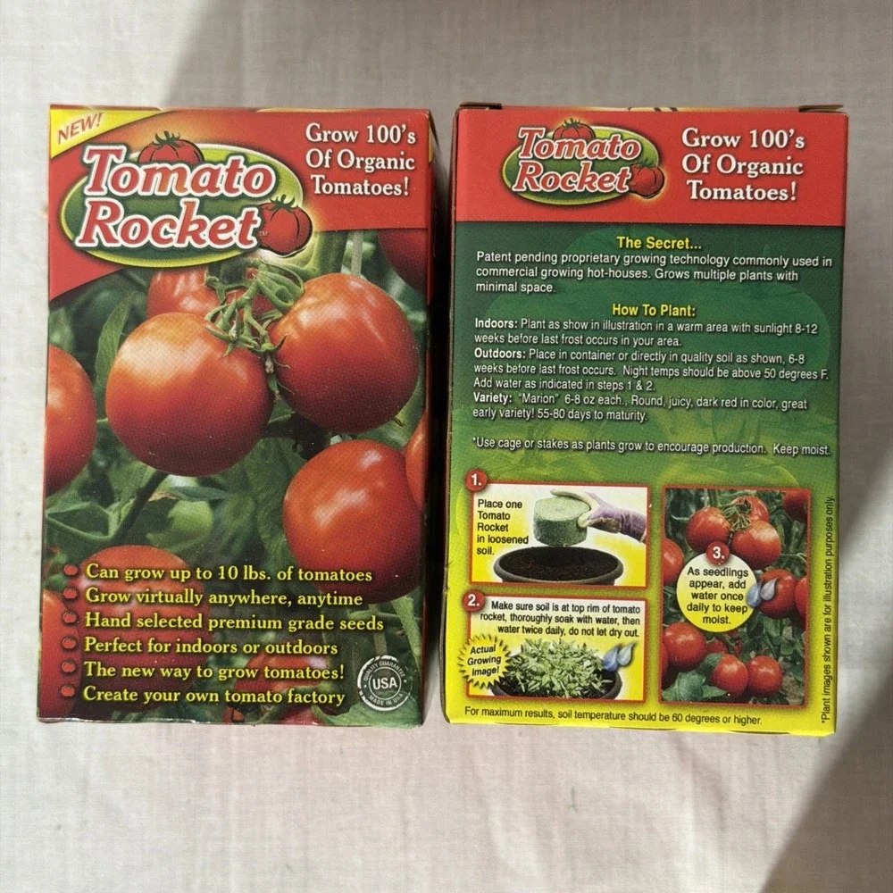 4 Tomato Rocket Organic 10lb + Yield‎ Garden & Containers Indoor Outdoor